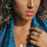 Boucles d'oreilles Prisca Turquoise