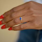 Bague oeil réglable Pierre au choix - Iris