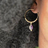 Boucles d'oreilles Pipa Améthyste