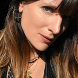 Boucles d'oreilles - Créoles Lou Obsidienne