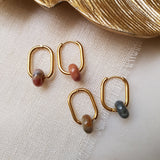 Indische Achat-Ohrringe