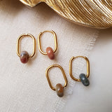Indische Achat-Ohrringe