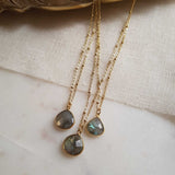 Collier Justine pierre Labradorite