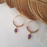 Boucles d'oreilles Pipa Améthyste