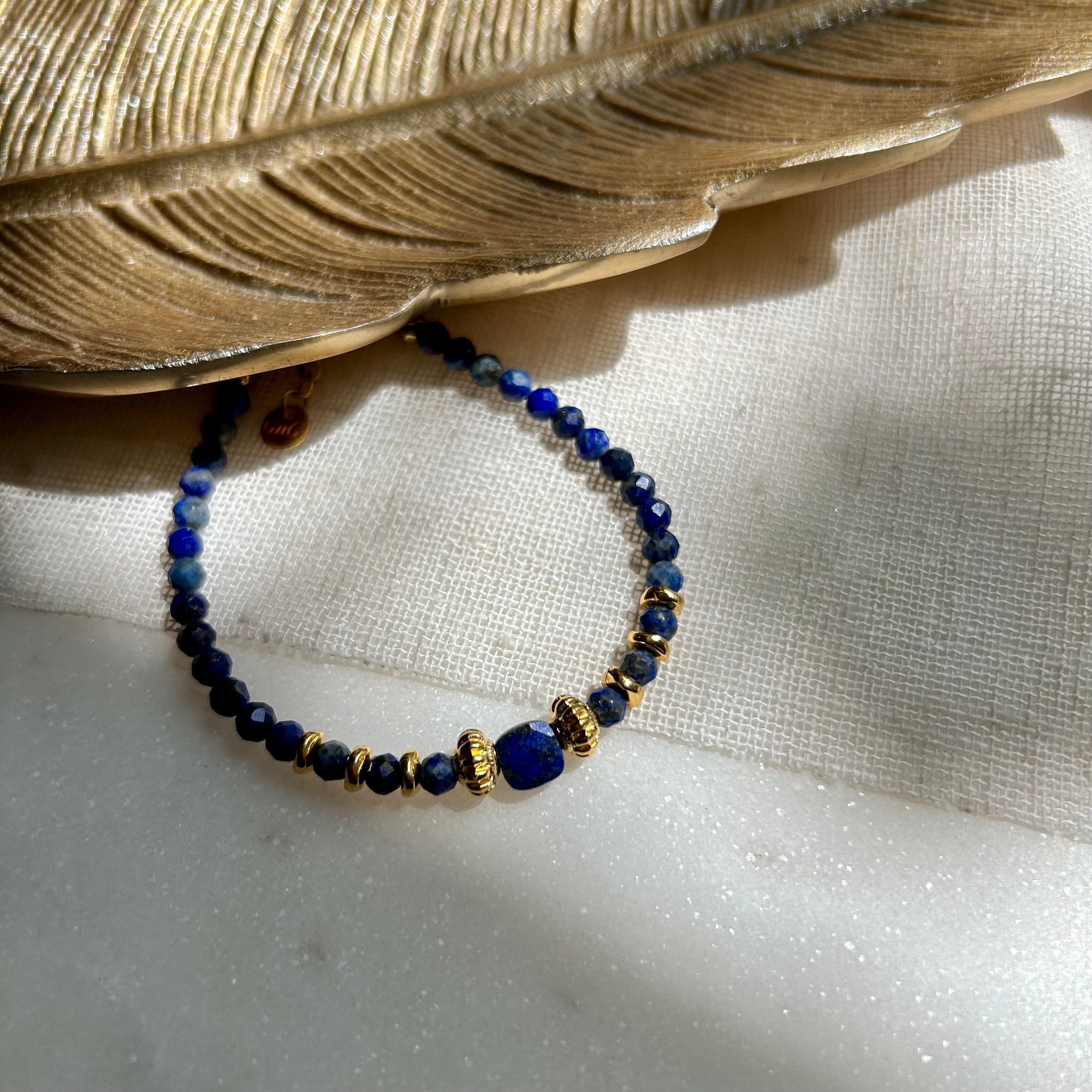 Bracelet Chips pierre Lapis Lazuli