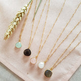 Collier Justine pierre Quartz rose