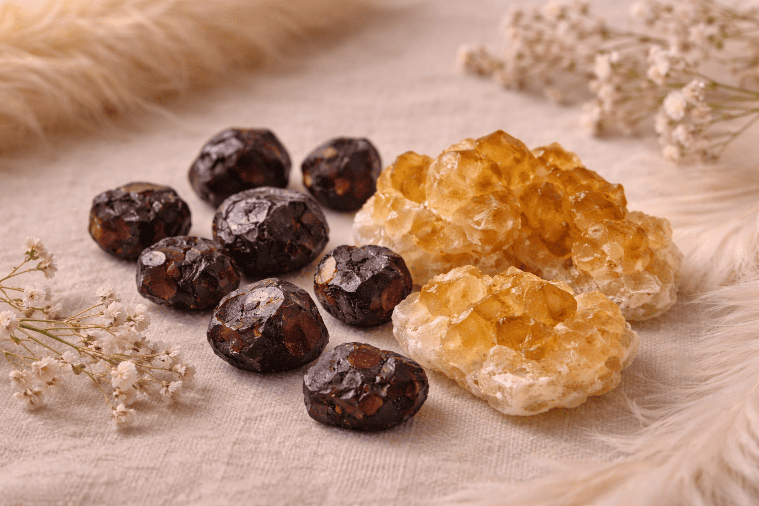 Association citrine et grenat : bienfaits en lithothérapie