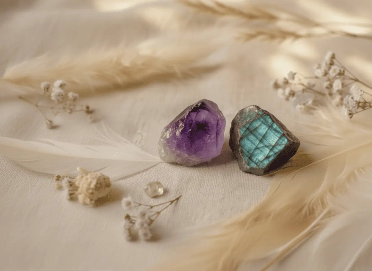 Association améthyste et labradorite : bracelet en lithothérapie