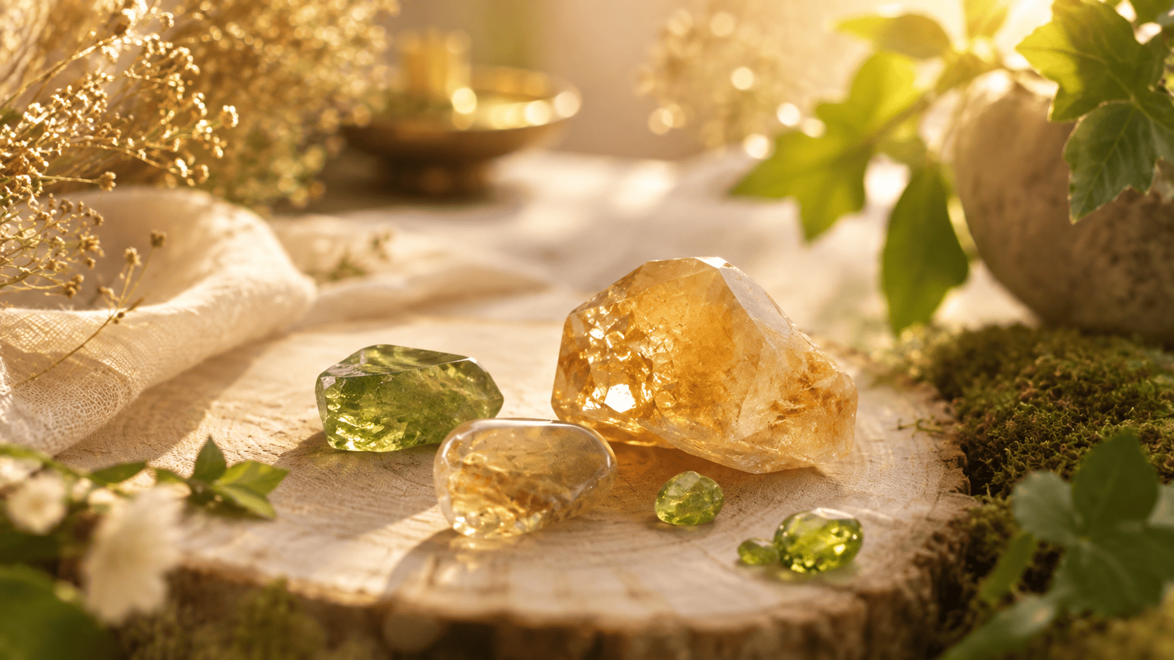 Pierres de l'abondance : citrine et péridot pour attirer prospérité et joie