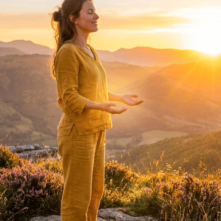 Pierres naturelles dorées pour le chakra du plexus solaire – citrine, œil de tigre et ambre baignées de lumière solaire