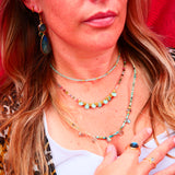 Collier NEELA en turquoise et labradorite – Harmonie & intuition