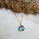 Collier Justine pierre Labradorite