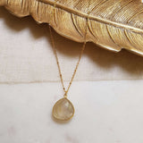 Collier Justine pierre Golden Rutile