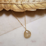 Collier Justine pierre Golden Rutile