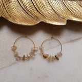 Boucles d'oreilles Prisca Quartz rutile