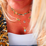 Collier AARAMBH en turquoise, labradorite et citrine – Protection & nouveaux départs