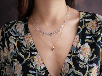 Collier Kalpana pierre au choix