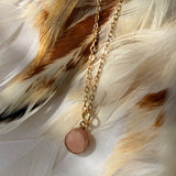 Collier Onyx noir ou Pierre de lune orangée - Braderie Parfaite