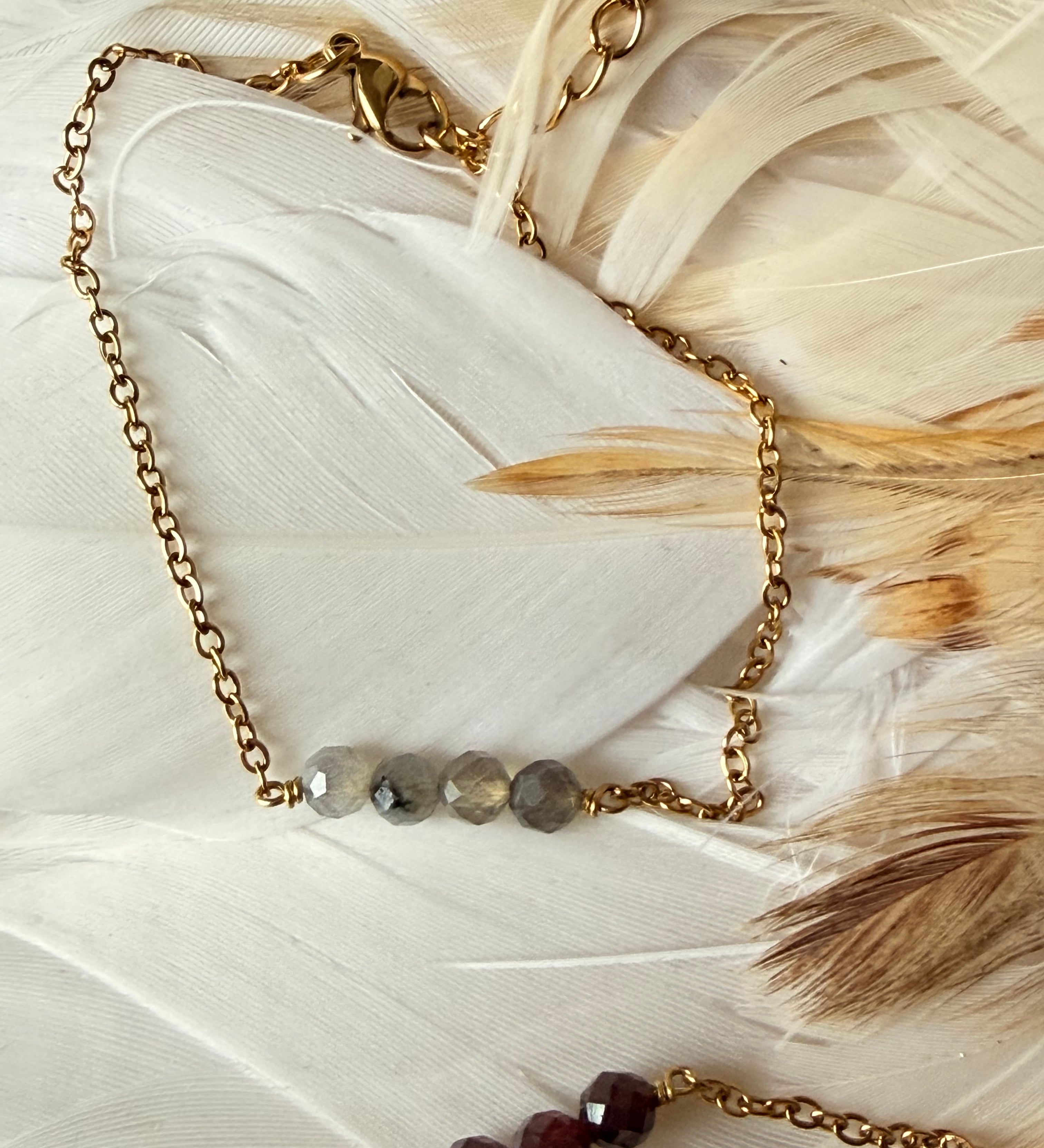 Bracelet Camille Grenat Ou Labradorite  - Parfaites Imparfaites