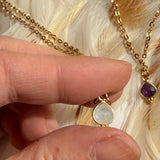 Collier Anita Labradorite ou Améthyste ou Pierre de lune arc-en-ciel - Braderie Parfaites
