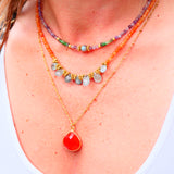 Collier MANAS en améthyste, tsavorite et labradorite – Sérénité & clarté mentale