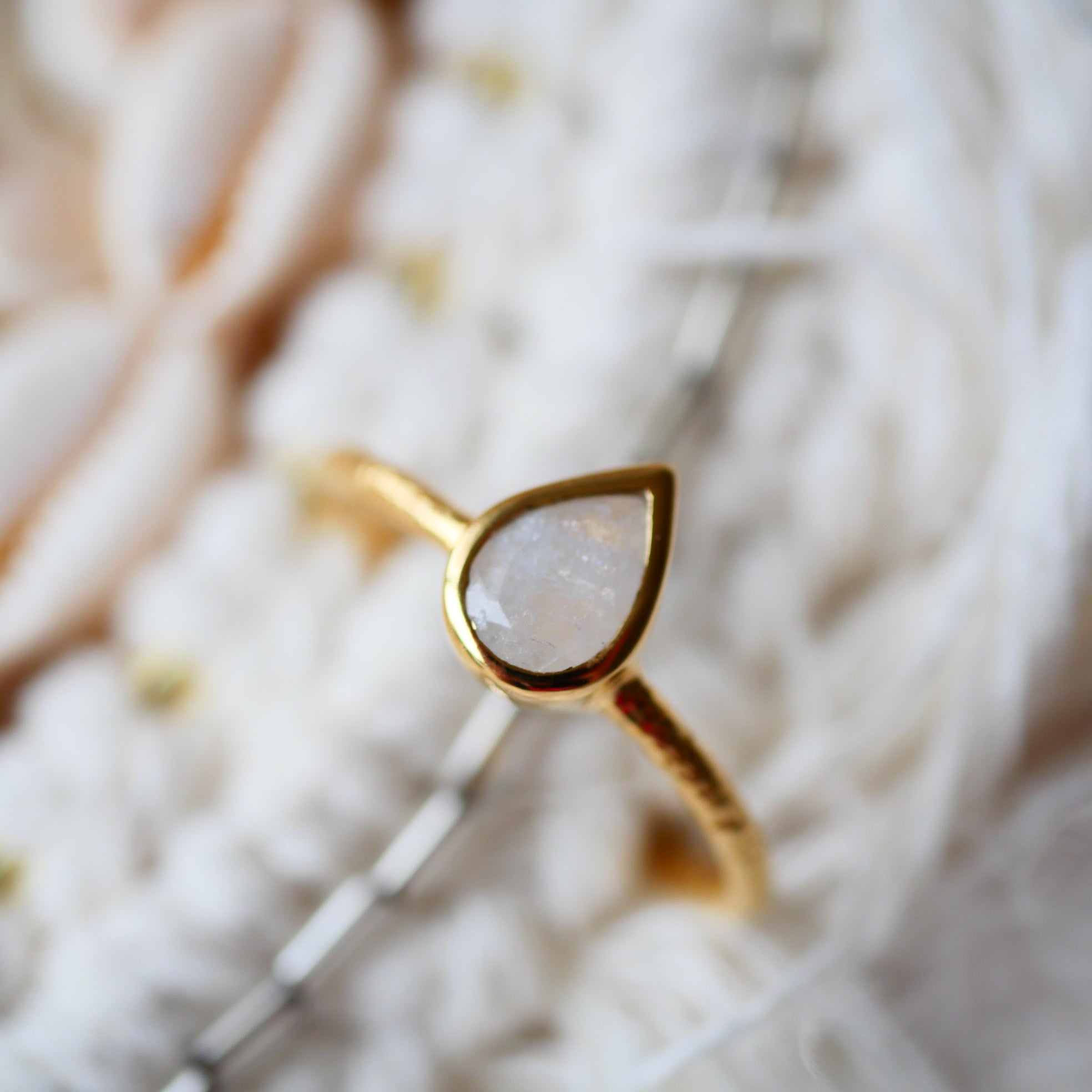 Bague réglable DAMIA - Améthyste, Quartz Fumé, Pierre de Lune - Intuition et Sérénité