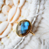 Bague réglable MUKTI - Labradorite - Protection et Intuition