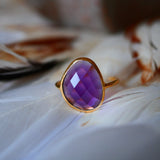 Bague réglable Amethyste Mukti