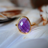 Bague réglable Amethyste Mukti