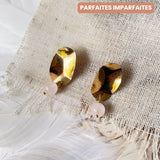 Boucles d'oreilles Quartz Rose