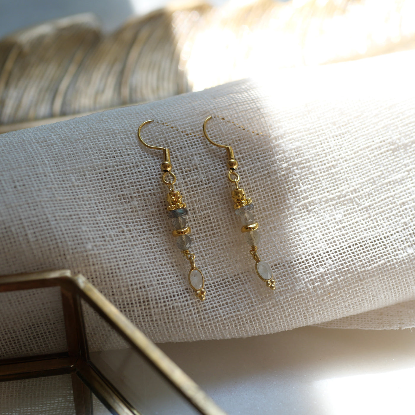 Boucles d'oreilles Adrika labradorite