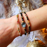 Bracelet Bhoomi Sutra - Tourmaline Noire Agate Mousse