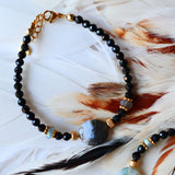 Bracelet Bhoomi Sutra - Tourmaline Noire Agate Mousse