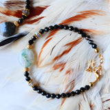 Bracelet Bhoomi Sutra - Tourmaline Noire Agate Mousse