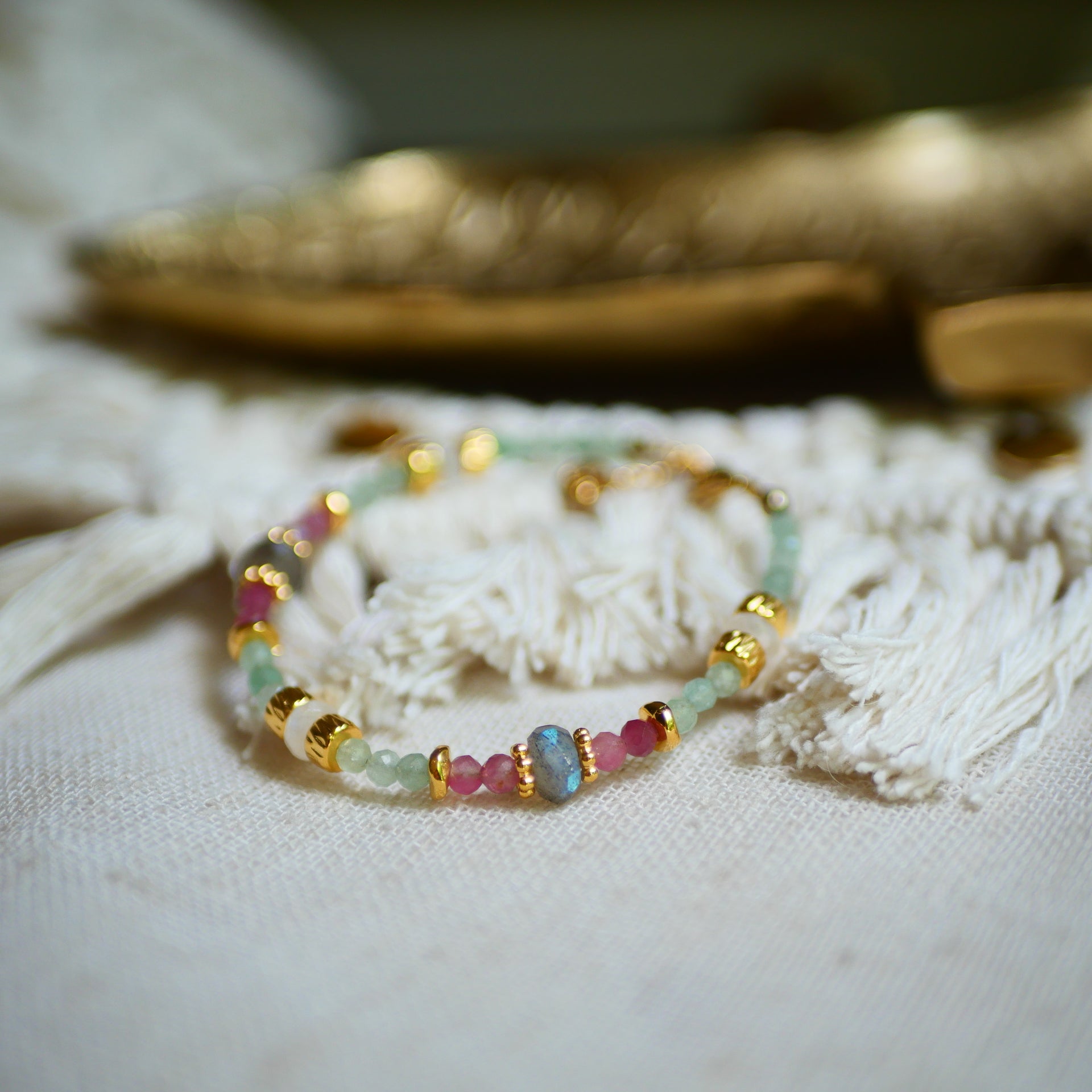 Bracelet Prerana aventurine tourmaline éveil harmonie