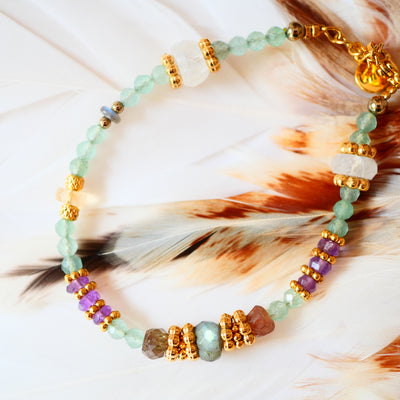 Bracelet Saumya aventurine améthyste citrine labradorite andalousite
