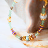 Bracelet SAUMYA en aventurine, améthyste et citrine – Sérénité et énergie