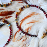 Bracelet Rohini - Grenat Labradorite Tourmalines