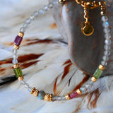 Bracelet Jyotish - Labradorite Tourmalines Multicolores