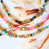 Bracelet TARANGA en turquoise, rhodonite ou rubis zoïsite – Énergie et équilibre