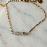 Bracelet Camille2 Grenat Ou Labradorite  - Parfaites Imparfaites (Copie)