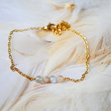 Bracelet Camille Pierre de lune orangée