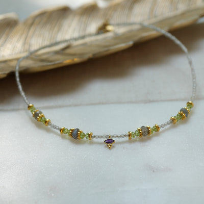 Collier Labradorite Netra oeil (pierre au choix)