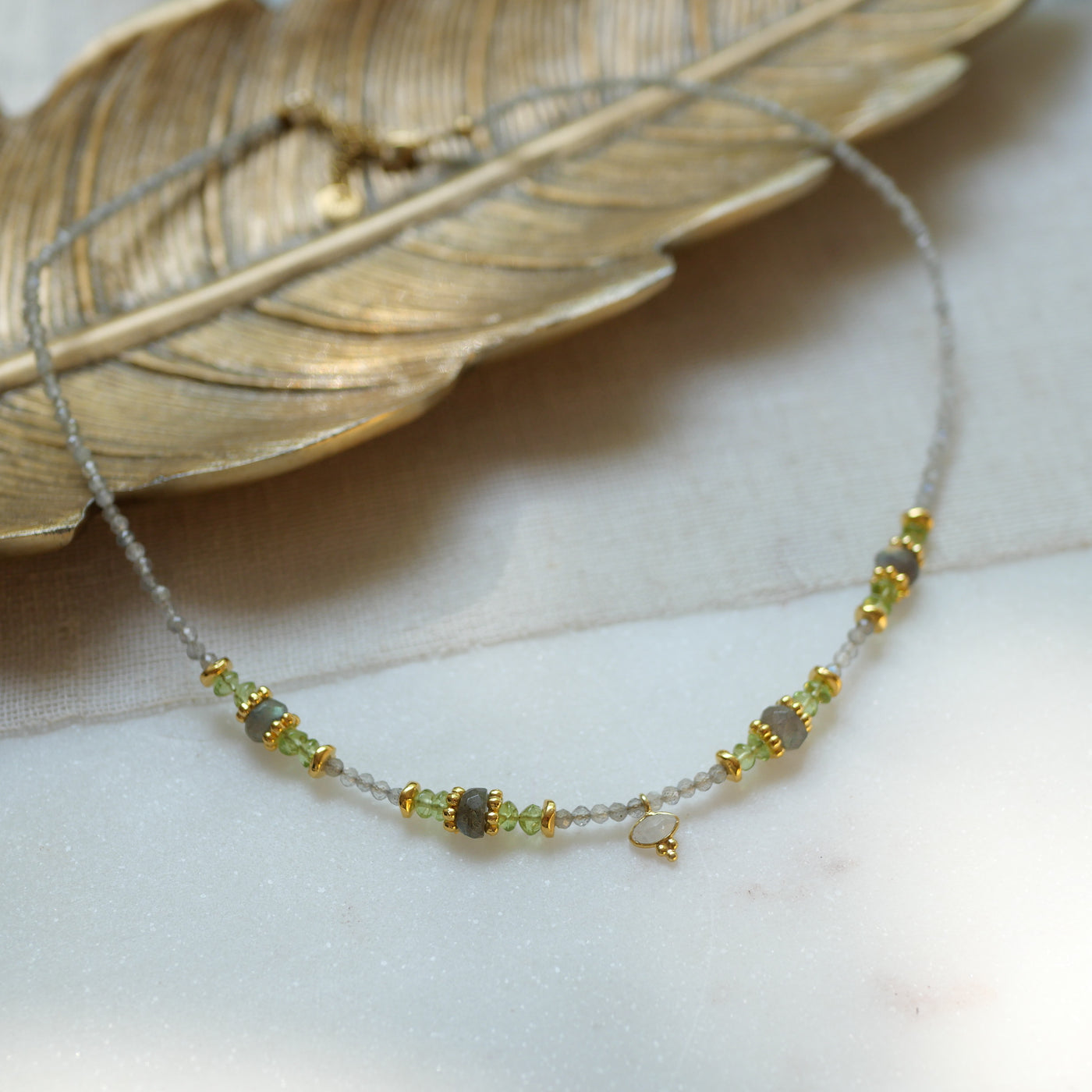 Collier Labradorite Netra oeil (pierre au choix)