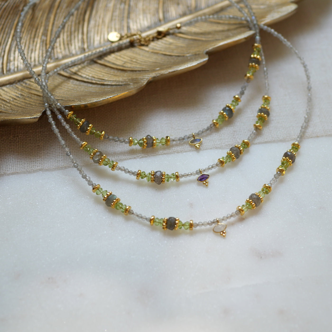Collier Labradorite Netra oeil (pierre au choix)