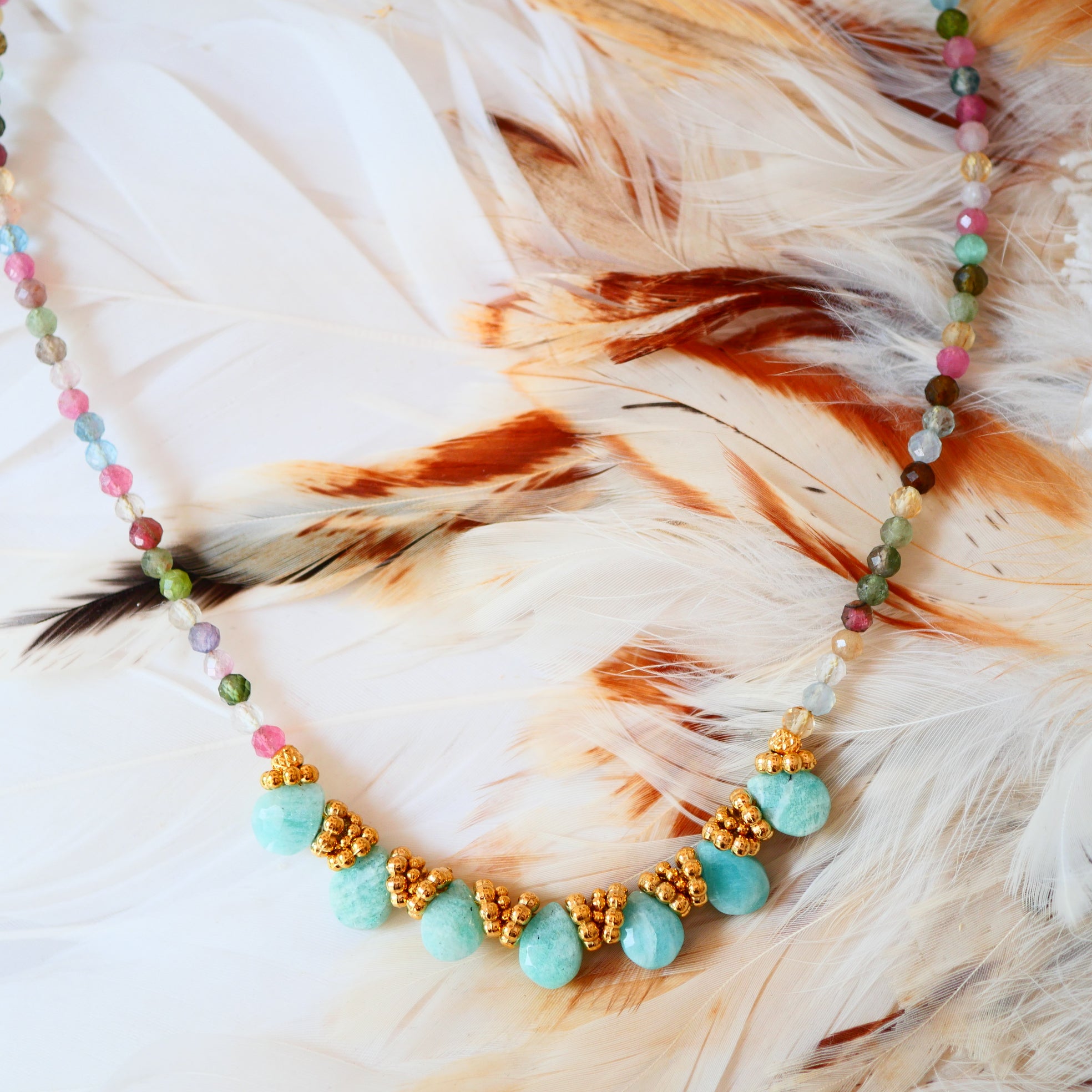 Collier SANGAM en pierres naturelles – Bijou personnalisable