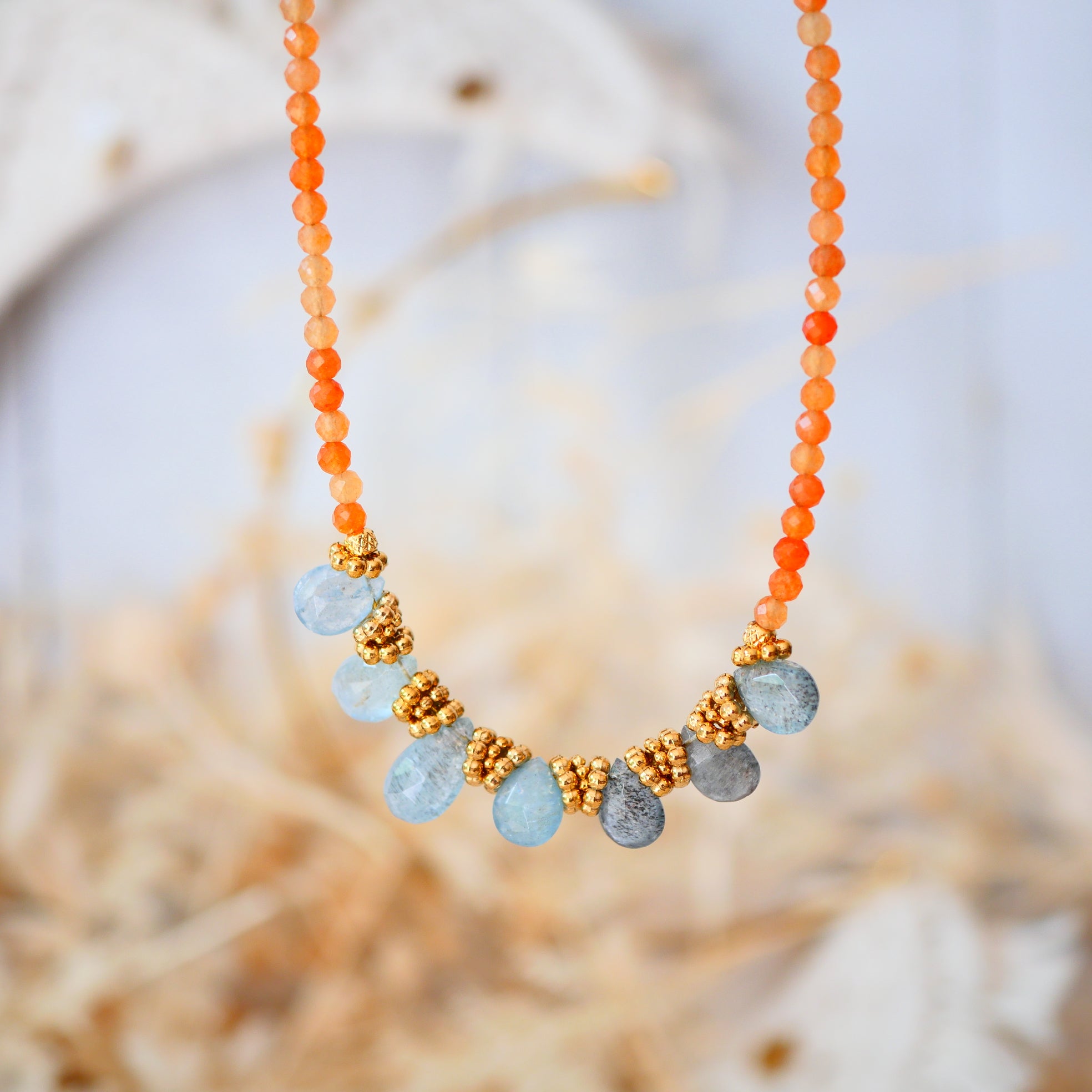 Collier SANGAM en pierres naturelles – Bijou personnalisable