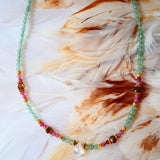 Collier SAMUDRA en aventurine, tourmaline rose et pierre de lune – Harmonie & intuition
