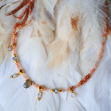 Collier Drisana pierre de soleil lune labradorite lithothérapie vitalité harmonie protection Ginandger