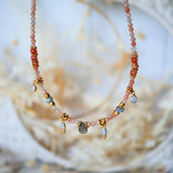 Collier pierre soleil lune labradorite lithothérapie joie intuition créativité Ginandger